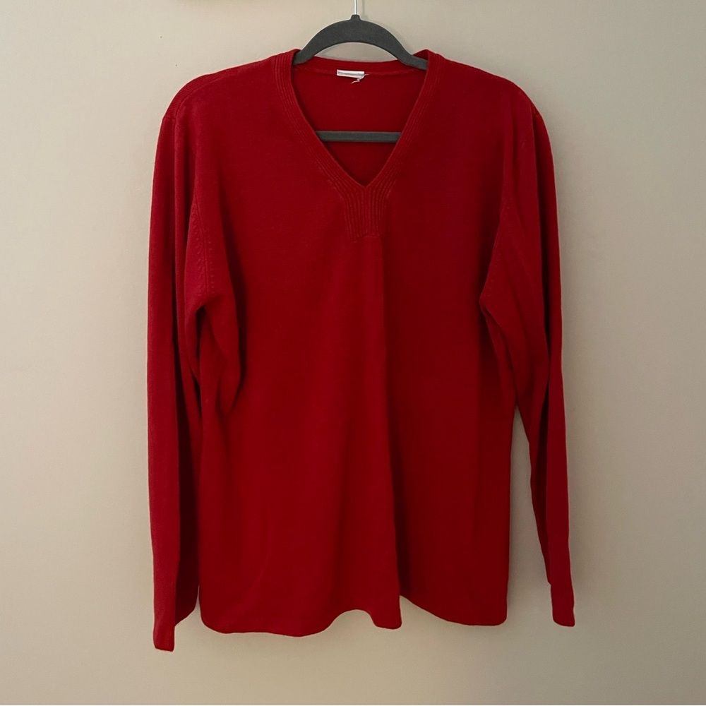 Red V-Neck Sweater